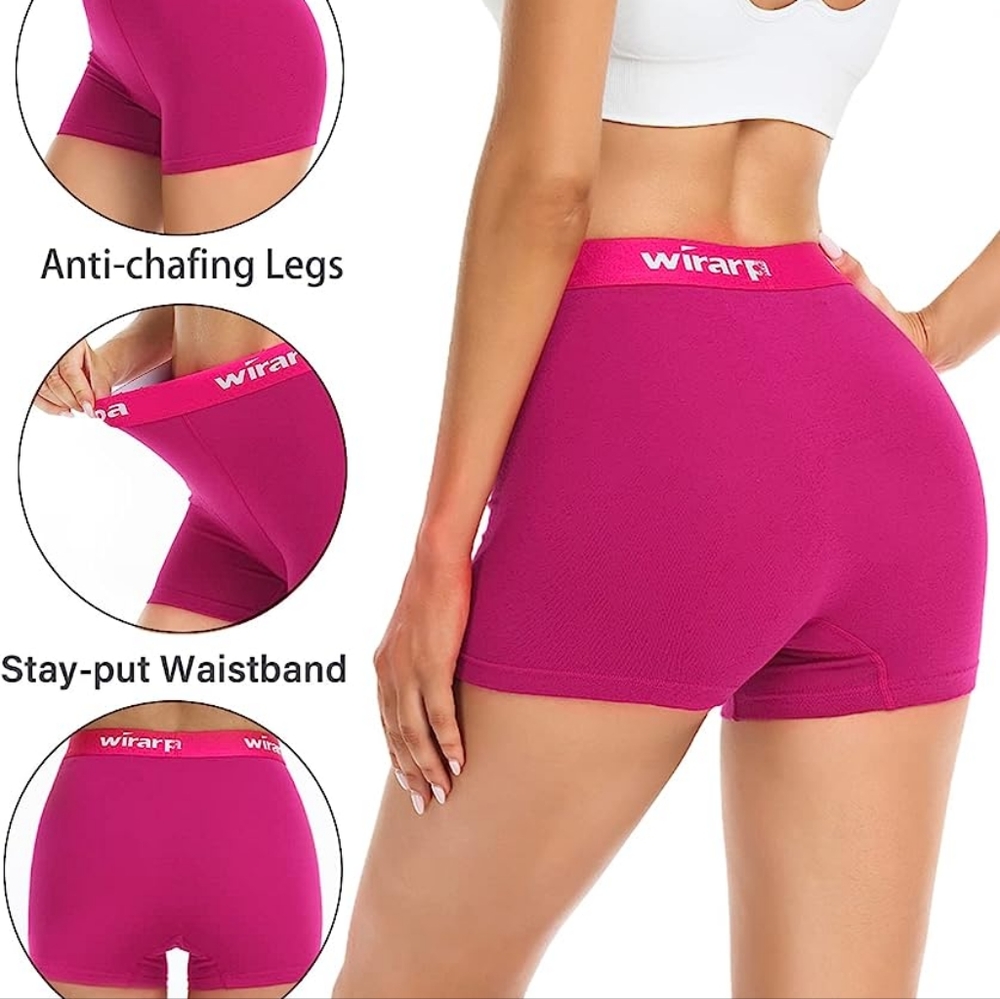 Wirarpa Soft and Comfortable Cotton Briefs Short Underwear,  Women, 4 Pack